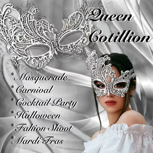 Vista 2 de Máscara de mascarada para mujer, Mardi Gras, gala, Halloween, disfraz, fiesta de disfraces formales