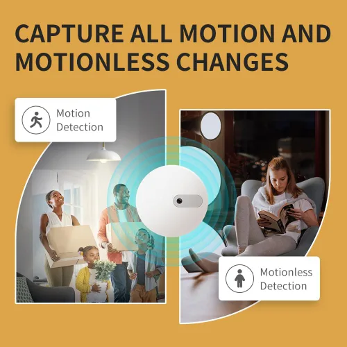 Vista 3 de Sensor de Presencia Humana ES1, Sensor de Movimiento Inteligente con Radar mmWave de 24G, Sensor de Ocupación Requiere Hub Zigbee Tuya