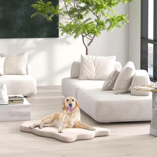 Vista 2 de S AFSTAR Cama para perros grandes, alfombrilla ortopédica para dormir para mascotas con soporte de espuma viscoelástica, funda extraíble, parte