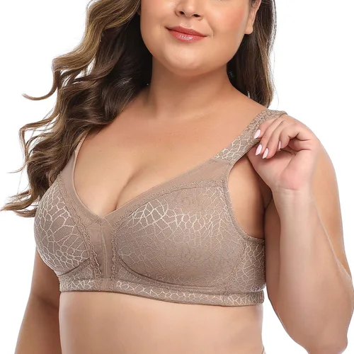 Vista 3 de HACI Sujetador minimizador para mujer, cobertura completa, sin relleno