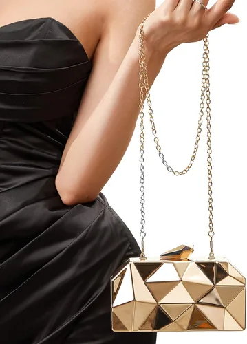 Vista 8 de LETODE Women's Elegant Chain Cross-body Bag Metal Hollow Cage Clutch