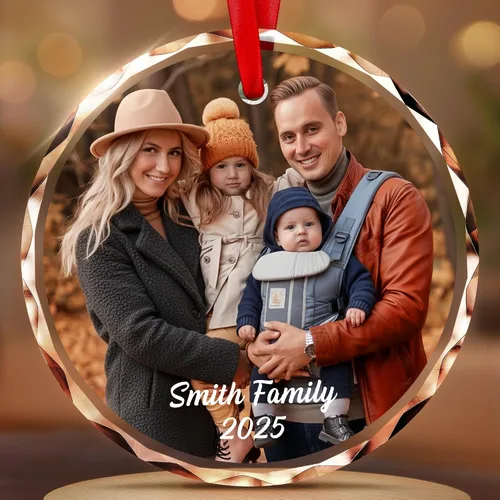 Vista 4 de Soul Décor - Adornos de Navidad 2020, gran adorno redondo de metal de 3.75 pulgadas para 2021, bolsa de terciopelo de Sigo Signs incluida