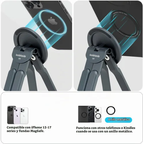 Vista 5 de koolehaoda - Soporte portátil para computadora portátil para escritorio y viajes, elevador plegable para computadora
