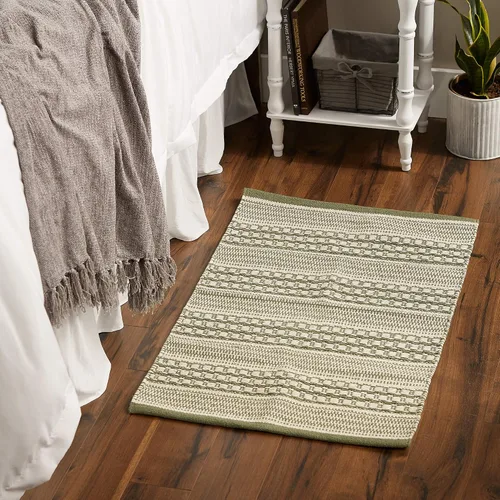 Vista 5 de DII Colección Woven Rugs Tejida a mano, 2x3', rayas Dobby de alcachofa