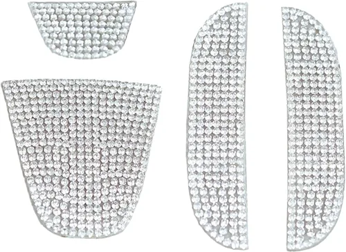 Vista 11 de 3 piezas de cubierta de perilla de interruptor de aire acondicionado brillante con cristales de rhinestone compatible con accesorios Honda 10ª
