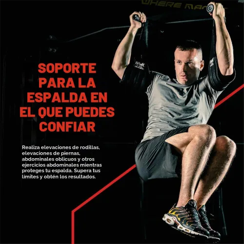 Vista 6 de Hawk Sports Negro - Correas de elevación gimnasio - Accesorios para barra de dominadas