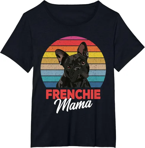 Vista 39 de Frenchie Mama - Camiseta divertida de regalo para niñas y perros Bulldog Francés, Negro, S