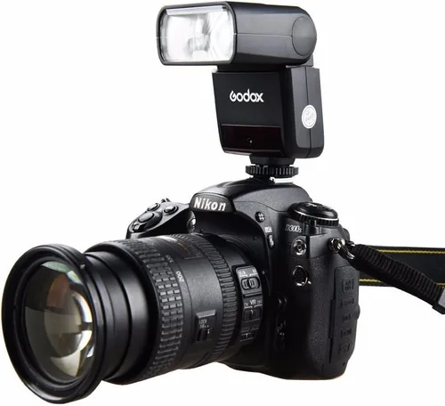 Vista 5 de Godox TT350N 2.4G HSS 1/8000s TTL GN36 Flash Speedlite Inalámbrico para Nikon DSLR D810 D800 D750 D700 D610 D7100 D5200 D90 y Cámara Digital Sin