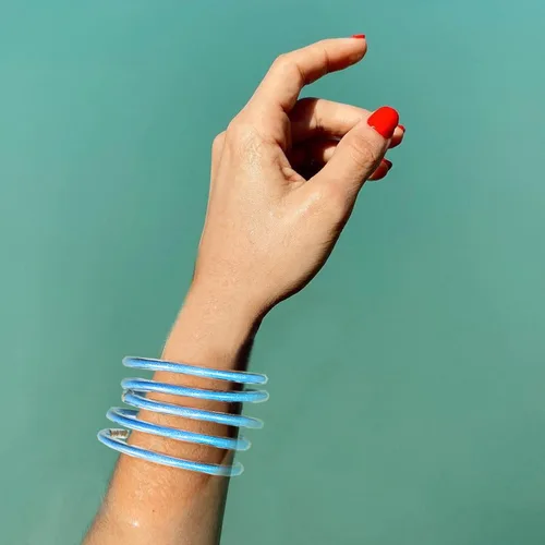 Vista 2 de Pulseras de purpurina con relleno de gelatina, ligeras y lindas pulseras de silicona, los mejores regalos para mujeres y niñas, cumpleaños, día