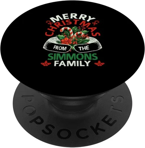 Vista 6 de Simmons Family Christmas Costume Candy Cane Matching Party PopSockets MagSafe PopGrip for iPhone