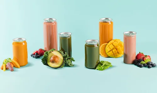 Vista 4 de Hammont - 100 unidades de botellas de jugo de plástico con tapas – Tazas sellables para batidos, Boba y café helado – Recipientes de bebidas