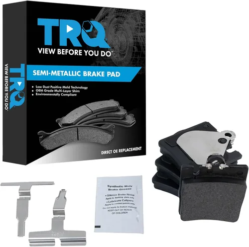 Vista 52 de TRQ Pastillas de freno delanteras semi metálicas compatibles con Ford Expedition 2018-2021 F-150 2018-2020 Lincoln Navigator 2018-2022