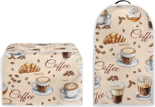 Vista 18 de doginthehole 2 Slice Toaster Cover and Blender Dust Cover Abstract Black Cats Small Appliance Covers Set of 2 Washable Stand Mixer Bread Maker