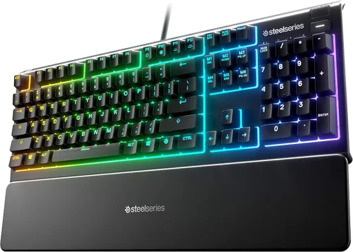 Vista 5 de SteelSeries Aerox 5 - Mouse ligero para juegos - 18000 CPI - Sensor óptico de aire TrueMove y teclado para juegos RGB Apex 3 - Iluminación RGB de 10