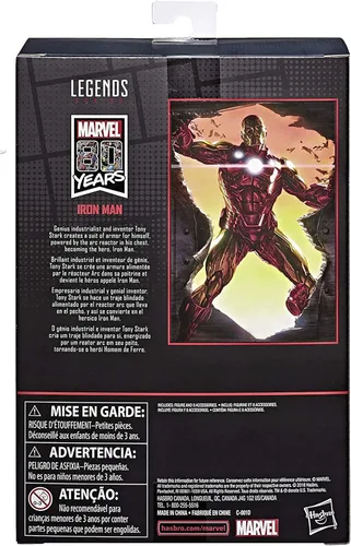 Vista 4 de Marvel Serie de leyendas del 80 aniversario de los cómics, 6 pulgadas, a escala vintage inspirada en el cómic Iron Man