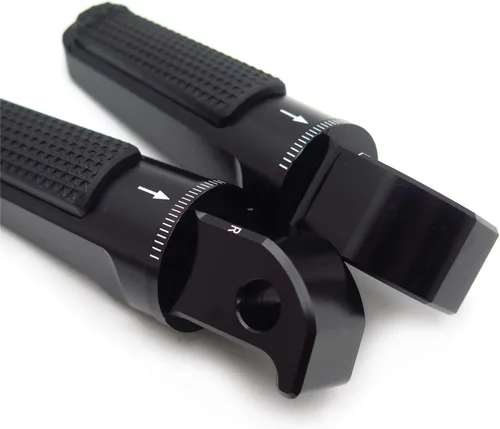 Vista 2 de Estriberas ajustables CNC Reposapiés Compatible con YZF TMAX XMAX N-MAX FZ1/FZ6 XJR1300/1200 MT03/MT07/MT09/MT10 [P/N: GZSP-SP-011-Y2]