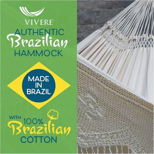 Vista 2 de Vivere Auténtica hamaca brasileña elegante - Capacidad de 450 libras