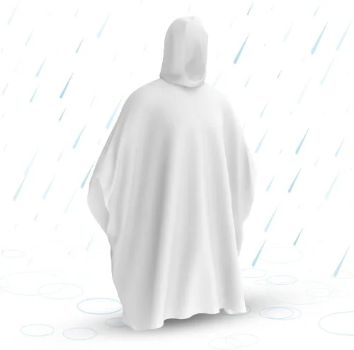 Vista 8 de Hagon PRO Ponchos de lluvia desechables para adultos (paquete de 5)