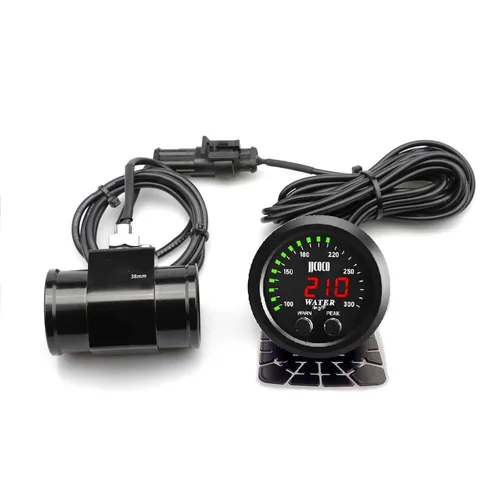 Vista 28 de Universal 52mm Medidor de Temperatura de Agua 0-300F (-17~187C) Electrónico LED Digital Azul DC12V para Automóvil con Adaptador de Sensor