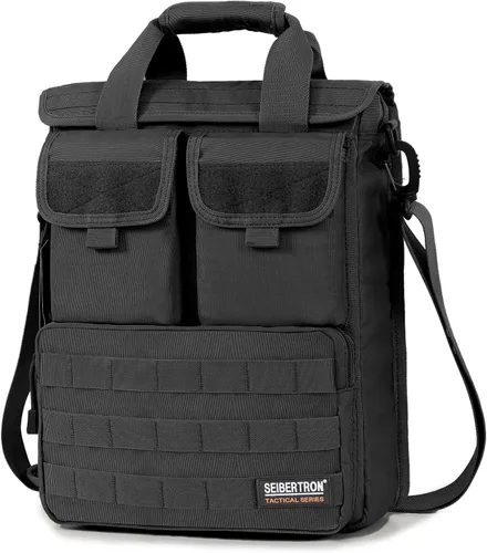 Vista 9 de Seibertron Pro-Multifunción Bandolera Bolsa de Mensajero para Laptop de 14.1" o 17.3