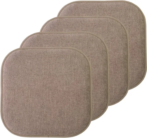 Vista 94 de Sweet Home Collection Cojines de espuma viscoelástica para silla, antideslizantes, diseño de panal de abeja, 16 x 16 pulgadas, paquete de 2