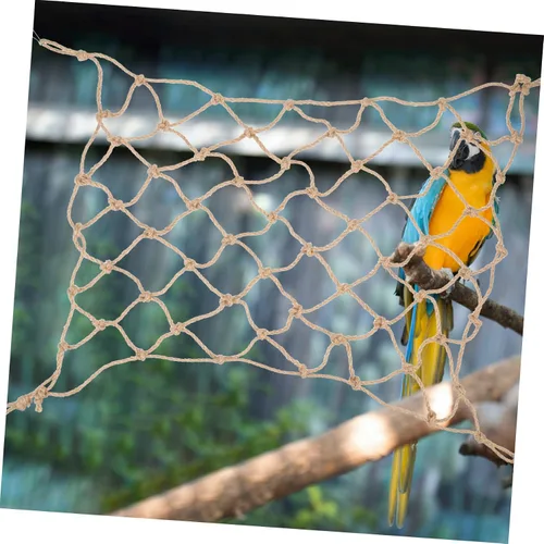 Vista 2 de Mipcase Juguetes de escalada, 2 piezas, red de escalada para loros, cuerda de escalada para pájaros, hamaca para mascotas, pinzón, accesorios