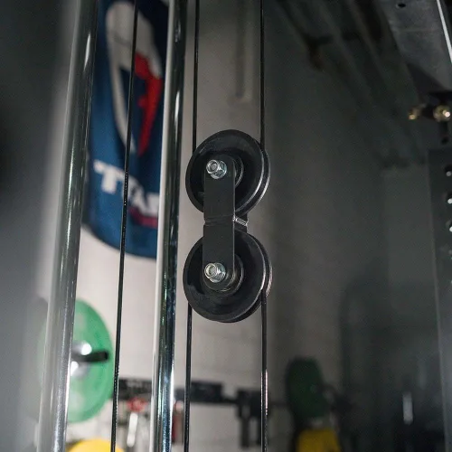 Vista 6 de Titan Fitness Accesorio corto para rack de torre LAT para bastidores de alimentación atornillados serie T-3 y X-3, capacidad de carga olímpica