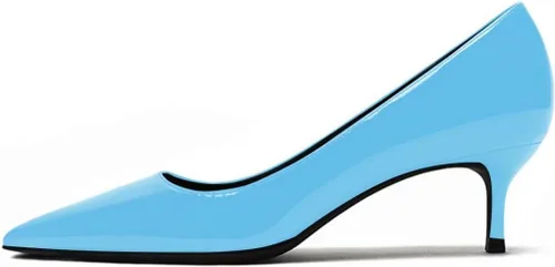 Vista 3 de Eldof Zapatos de tacón de gatito para mujer con punta puntiaguda, tacones bajos, zapatos cómodos de 2.6 pulgadas para vestido, fiesta, oficina