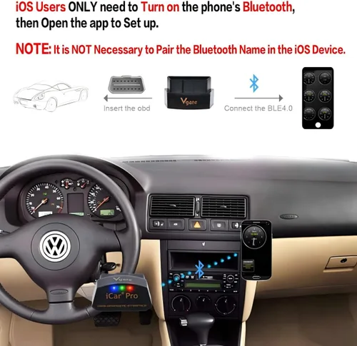 Vista 4 de Vgate iCar Pro Bluetooth4.0 OBD2 Herramienta de diagnóstico del coche y divisor OBD2 de 16 pines de 19 pulgadas