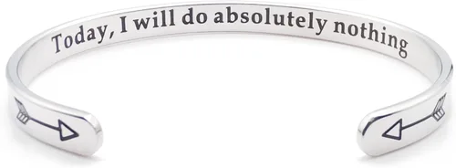 Vista 177 de Pulseras inspiradoras para mujer, joyería de acero inoxidable, con refranes, pulsera motivacional con mensaje oculto, pulseras grabadas para mejor