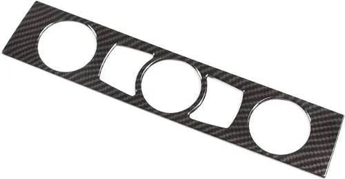 Vista 4 de YIWANG Marco de fibra de carbono para consola de control de CD de aire acondicionado de CA para BMW Serie 5 E60 2004-2010 Accesorios de automóvil
