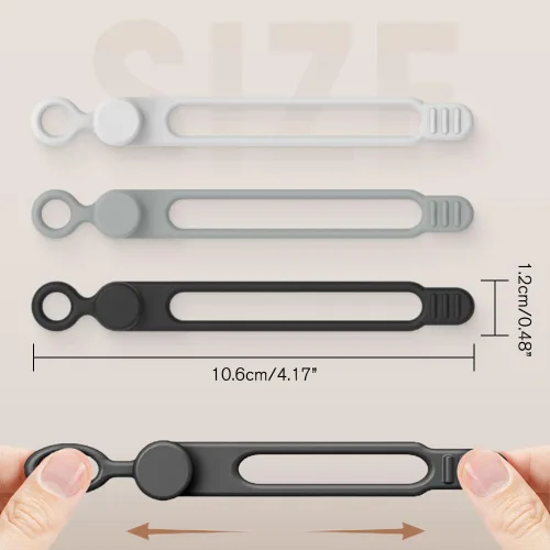 Vista 7 de Upgraded Data Cable Organizer - Made of Silicone, A Multi-Purpose Cable Bundling Tool(12pcs)