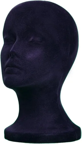 Vista 3 de 12 piezas A1Pacific de 11 pulgadas de terciopelo negro como el maniquí de espuma de estilo maniquí peluca sombrero de exhibición gafas