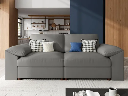 Vista 56 de EASE MOOSE Sofá modular seccional, sofá en forma de U para sala de estar Beige