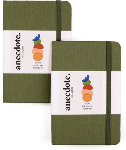 Vista 35 de ANECDOTE. Cuaderno pequeño (paquete de 2) – Diario de bolsillo de alta calidad para escribir notas – Compacto, duradero, diario de viaje ideal