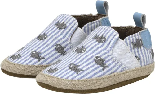 Vista 44 de Robeez Zapatos de cuna con suela suave antideslizantes para bebés varones y unisex, pantuflas mocasines para bebés y niños pequeños, 0-24 meses Lino