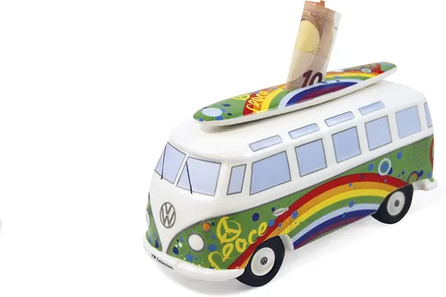Vista 9 de BRISA VW Collection - Caja de monedas con tabla de surf en T1 Bus Samba (autobús clásico/rojo)