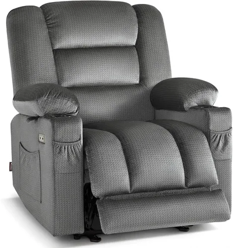 Vista 15 de MCombo Silla reclinable con calor y masaje para sala PR670 (beige)