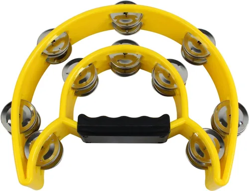 Vista 2 de YMC Pandereta Half Moon Doble Cutaway TAM20-YW - Amarillo