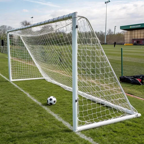 Vista 8 de Portería de fútbol, red de fútbol de 6 x 4 pies para patio trasero, equipo de entrenamiento portátil, portería de fútbol blanco resistente al aire