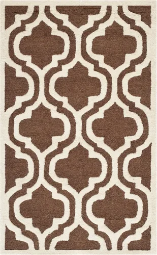 Vista 12 de SAFAVIEH Cambridge Collection CAM132E - Alfombra decorativa de lana marroquí de primera calidad, 2 x 3 pies, color negro y marfil