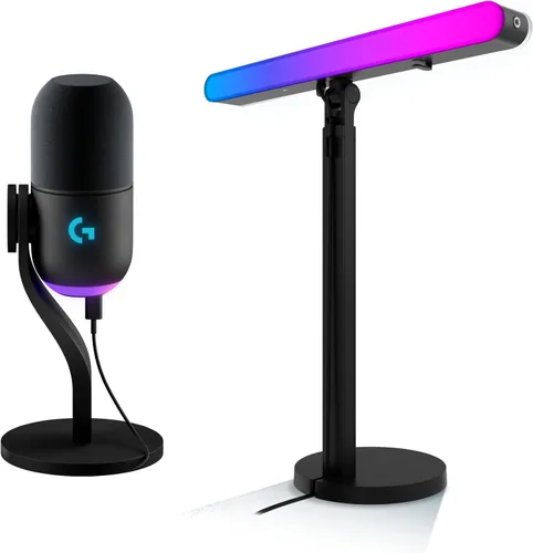 Vista 7 de Logitech G Yeti GX - Micrófono dinámico RGB para juegos, micrófono para podcast con LIGHTSYNC, Blue VO!CE, control G HUB, USB Plug and Play - Negro