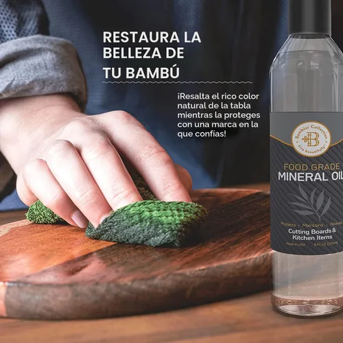 Vista 4 de Bambüsi Aceite mineral de grado alimenticio para acondicionador de tabla