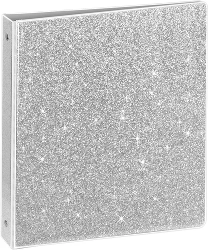 Vista 12 de NatureTouch Carpeta de 3 anillas, organizador con purpurina de 1 pulgada (10.5'' x 11.5'') con capacidad para 300 páginas tamaño carta de 8.5'' x