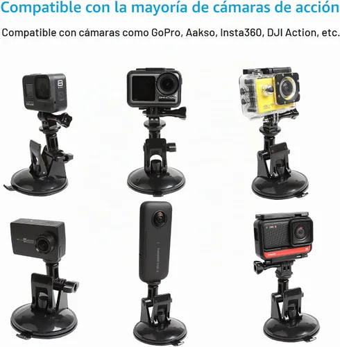 Vista 3 de Soporte de ventosa para cámara de acción PellKing con almohadilla adhesiva