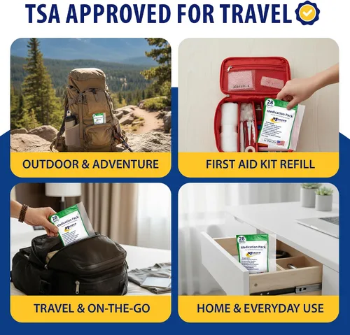 Vista 6 de Kit de primeros auxilios Suministros de recambio Paquete de medicamentos para rellenar kits pequeños o viajar