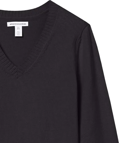 Vista 9 de Suéter Tienda Essentials para mujer, 100% algodón, de manga larga, con cuello en V