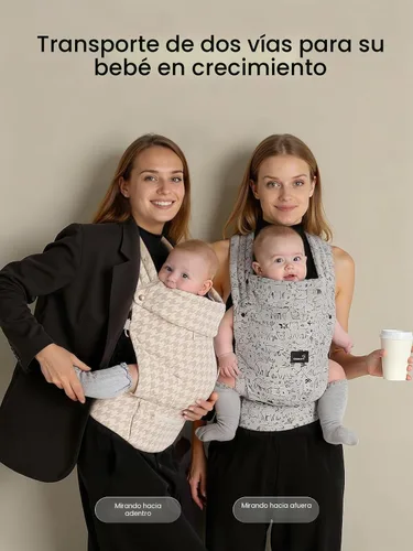 Vista 2 de GROWNSY Portabebés para recién nacidos a niños pequeños, ligero, ergonómico de 7-44 libras, portabebés para recién nacidos con soporte