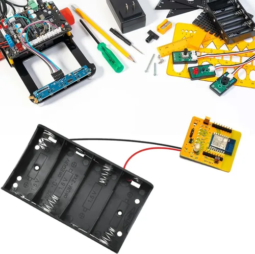 Vista 45 de SDTC Tech Paquete de 2 1 caja de batería de celda C de 1,5 V tamaño C con cables de alambre