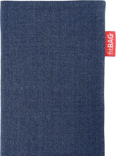 Vista 4 de fitBAG Jive - Funda para Google Nexus 6 Motorola con forro de microfibra integrado para limpieza de pantallas Jive Azul